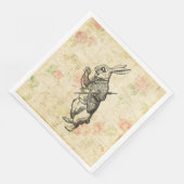 Het witte konijn Alice in Wonderland  Kunst Servet (Hoek)