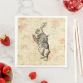 Het witte konijn Alice in Wonderland  Kunst Servet (Insitu)