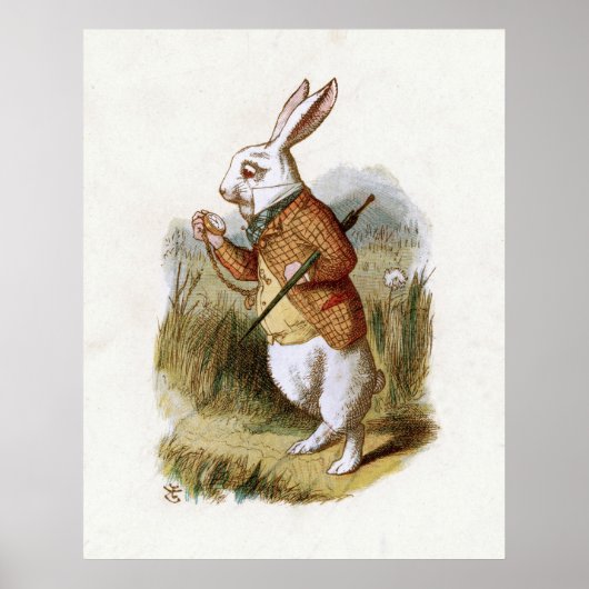 Het witte konijn - Alice in Wonderland Poster (Voorkant)