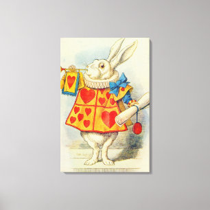 Het witte konijn canvas afdruk