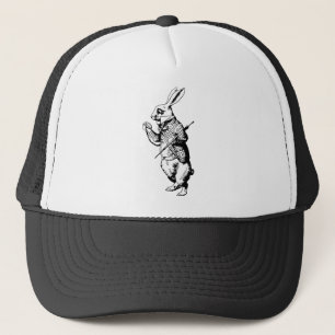 Het witte konijn - geïnkt trucker pet