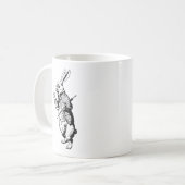 Het witte konijn is geïnkt koffiemok (Voorkant links)