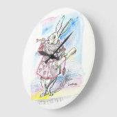 Het witte konijn luidt de tijd in grote klok (Hoek)