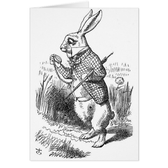 Het witte konijn met horloge (Voorkant)