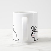 Het witte konijn (Multi) Grote Koffiekop (Achterkant)