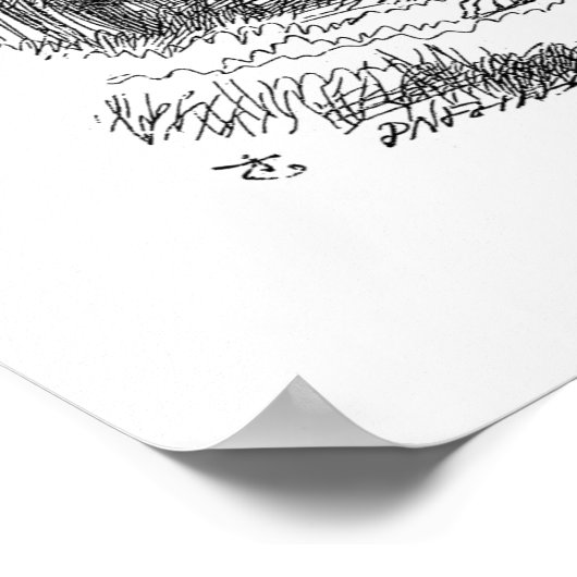 Het witte konijn poster (Hoek)