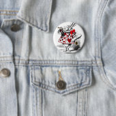 Het witte konijn ronde button 5,7 cm (In situ)