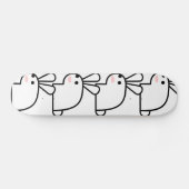 Het witte konijn skateboard (Horizontaal)