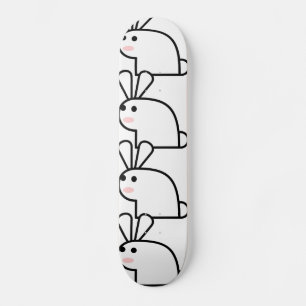 Het witte konijn skateboard