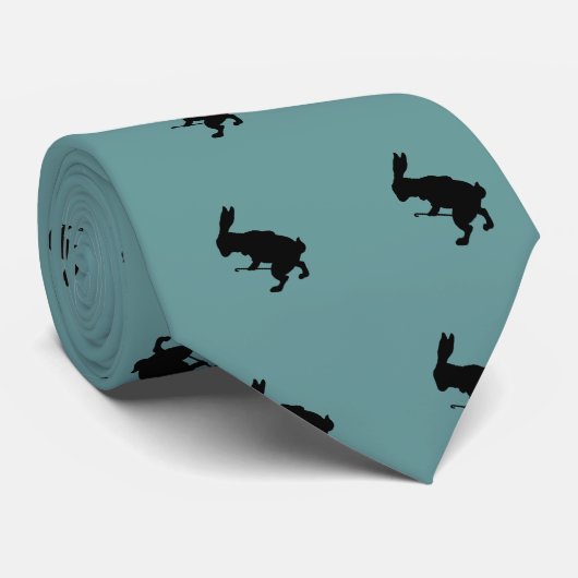 Het witte konijn stropdas (Opgerold)