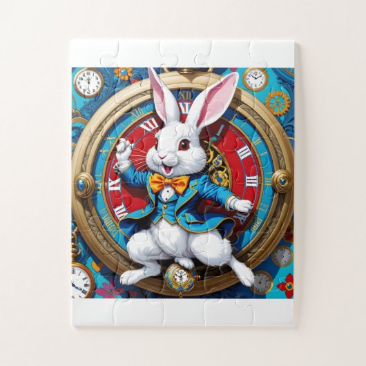 Het witte konijn uit Alice in Wonderland Legpuzzel (Verticaal)