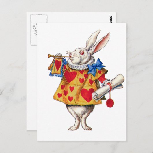 Het witte konijn van Alice in Wonderland Briefkaart (Voorkant / Achterkant)
