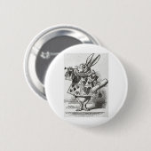 Het witte konijn van Alice in Wonderland Ronde Button 5,7 Cm (Voorkant /achterkant)