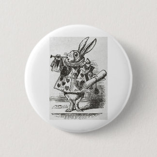 Het witte konijn van Alice in Wonderland Ronde Button 5,7 Cm