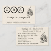 Het witte konijn visitekaartje (Voorkant / Achterkant)