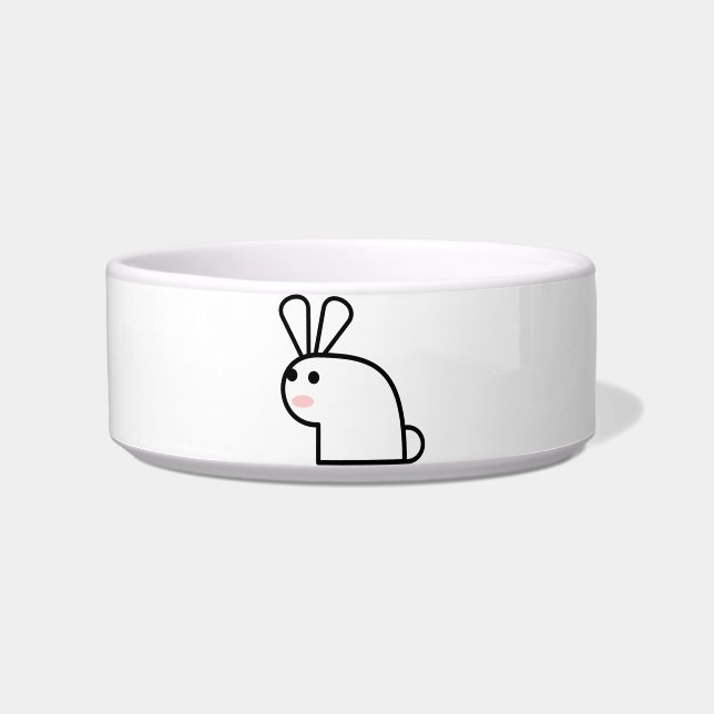 Het witte konijn voerbakje (Voorkant)