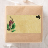 Het witte konijnenetiket etiket (Insitu)