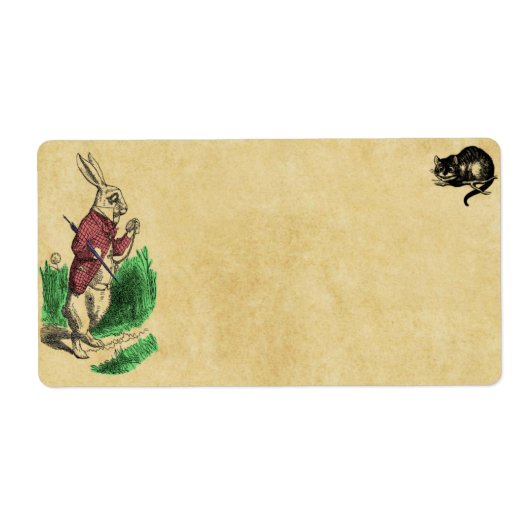 Het witte konijnenetiket etiket (Voorkant)