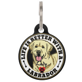 Het witte labrador persoonlijke leven is beter huisdierpenning