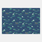 Het witte Lotus Alligator Lagoon patroon Inpakpapier Vel (Voorkant 2)