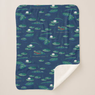 Het witte Lotus Alligator Lagoon patroon Sherpa Deken