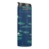Het witte Lotus Alligator Lagoon patroon Thermosbeker (Geroteerd rechts)