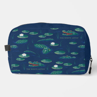 Het witte Lotus Alligator Lagoon patroon Toilettasje