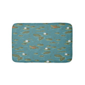 Het witte Lotus Alligator Waters patroon Badmat (Voorkant)