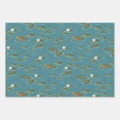 Het witte Lotus Alligator Waters patroon Inpakpapier Vel (Voorkant 2)