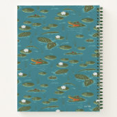 Het witte Lotus Alligator Waters patroon Notitieboek (Achterkant)
