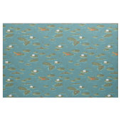 Het witte Lotus Alligator Waters patroon Stof (Fat Quarter)