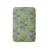 Het witte Lotus Majestic Elephants patroon Badmat (Voorkant Verticaal)