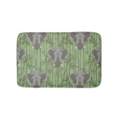 Het witte Lotus Majestic Elephants patroon Badmat (Voorkant)