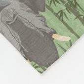 Het witte Lotus Majestic Elephants patroon Fleece Deken (Hoek)
