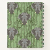 Het witte Lotus Majestic Elephants patroon Notitieboek (Achterkant)