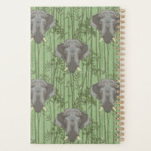 Het witte Lotus Majestic Elephants patroon Planner (Achterkant)