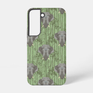 Het witte Lotus Majestic Elephants patroon Samsung Galaxy Hoesje