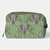 Het witte Lotus Majestic Elephants patroon Toilettasje (Achterkant)