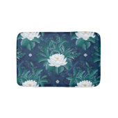Het witte Lotus Midnight Lotus patroon Badmat (Voorkant)