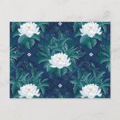 Het witte Lotus Midnight Lotus patroon Briefkaart (Voorkant)