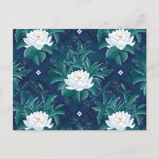 Het witte Lotus Midnight Lotus patroon Briefkaart (Voorkant)