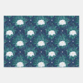 Het witte Lotus Midnight Lotus patroon Inpakpapier Vel (Voorkant)