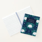 Het witte Lotus Midnight Lotus patroon Notitieboek (Binnen)