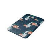 Het witte Lotus Ocean Jellyfish patroon Badmat (Gekanteld)