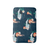 Het witte Lotus Ocean Jellyfish patroon Badmat (Voorkant Verticaal)