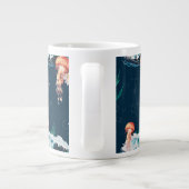 Het witte Lotus Ocean Jellyfish patroon Grote Koffiekop (Achterkant)