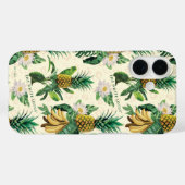 Het witte Lotus Pineapple Paradise-patroon Case-Mate iPhone Case (Achterkant (horizontaal))