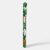 Het witte Lotus Pineapple Paradise-patroon Case-Mate iPhone Case (Achterkant / Rechts)