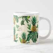 Het witte Lotus Pineapple Paradise-patroon Grote Koffiekop (Rechts)