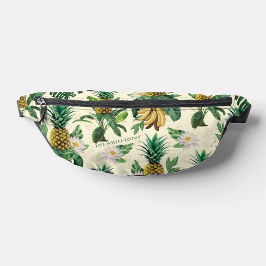 Het witte Lotus Pineapple Paradise-patroon Heuptasje (Liggend)